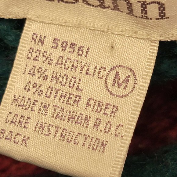 Vintage Susann d oversized Knit Womens Pullover Sweater Teal Purple Orange M - Picture 10 of 10